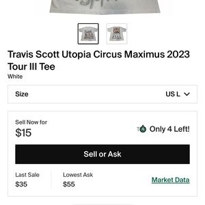 Travis Scott Utopia Circus Maximus 2023 Tour Tee